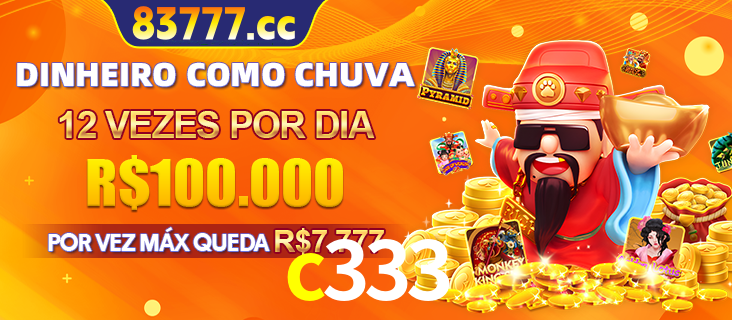 Banner do programa de recompensas Recomende para amigos do c333, detalhando os bônus por convidar amigos, com prêmios que chegam a R$288.888.