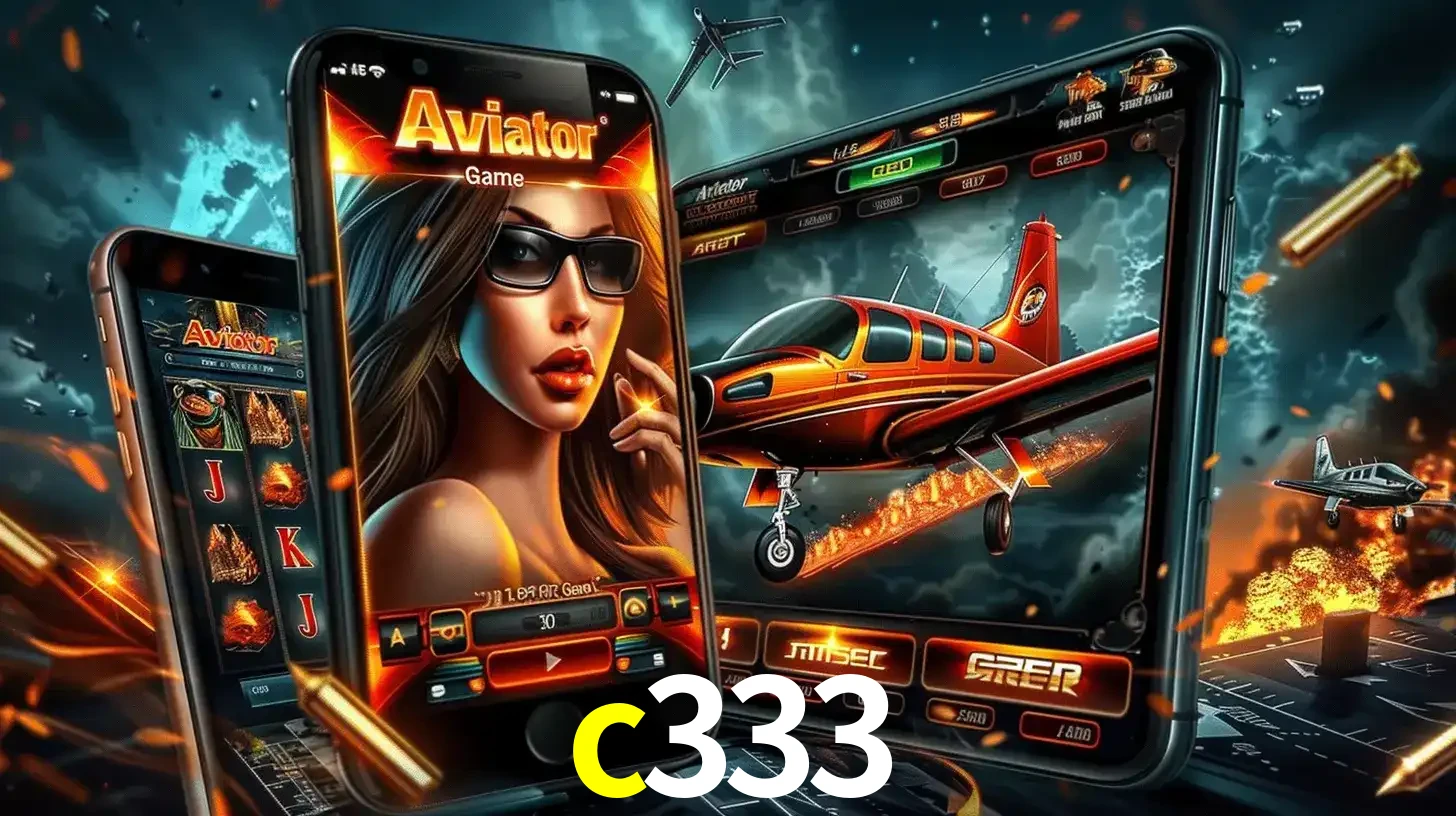 O popular jogo de apostas Aviator exibido em vários celulares e tablets, mostrando a interface emocionante e a ação de voo disponíveis para jogar agora no c333.